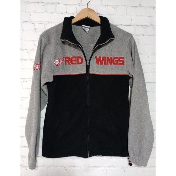 Detroit Red Wings Grey Black Fleece Full Zip Jacket Men's Small NHL - Picture 8 of 8